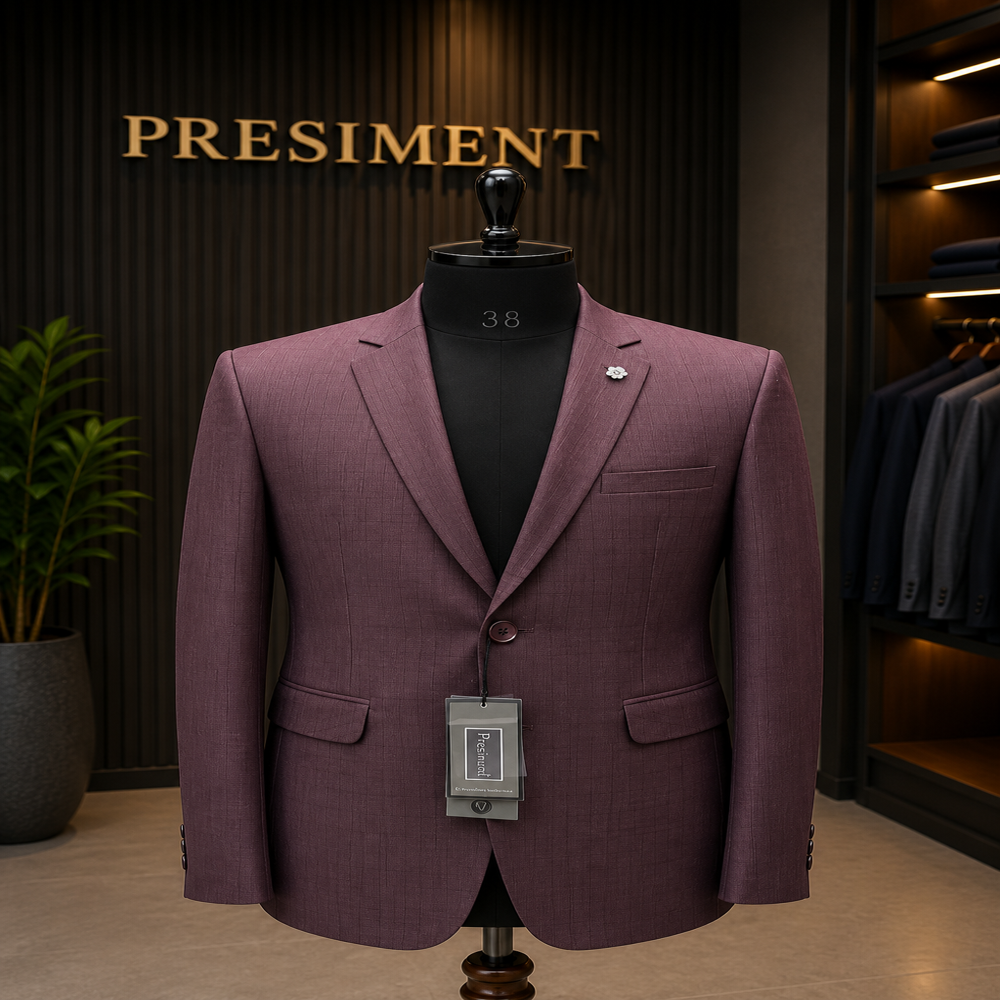 Men's Formal Check Blazer Single Breasted Office & Party Wear Blazer