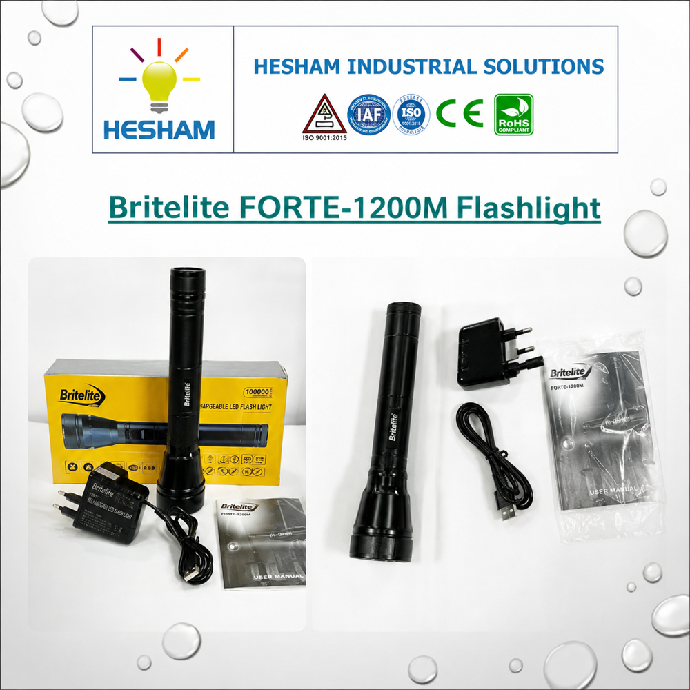 Britelite Forte 1200M Usb Rechargeable Flashlight