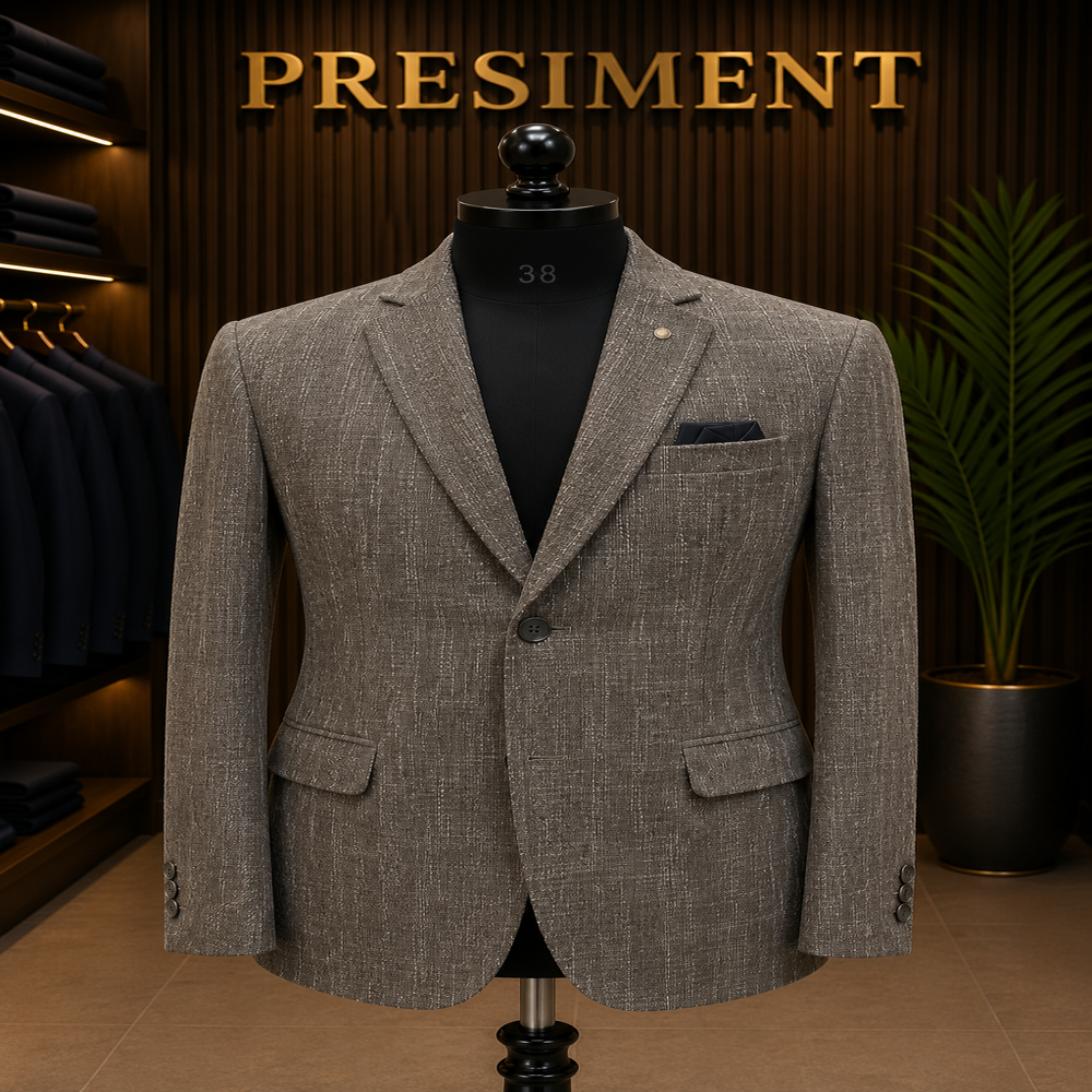Men's Cauterize Checked Party Wear Blazer