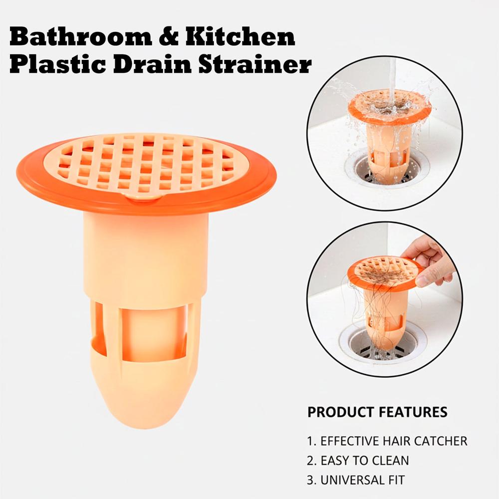 Bathroom & Kitchen Plastic Drain Strainer (1 Pc) - Application: As Per Product Requirement