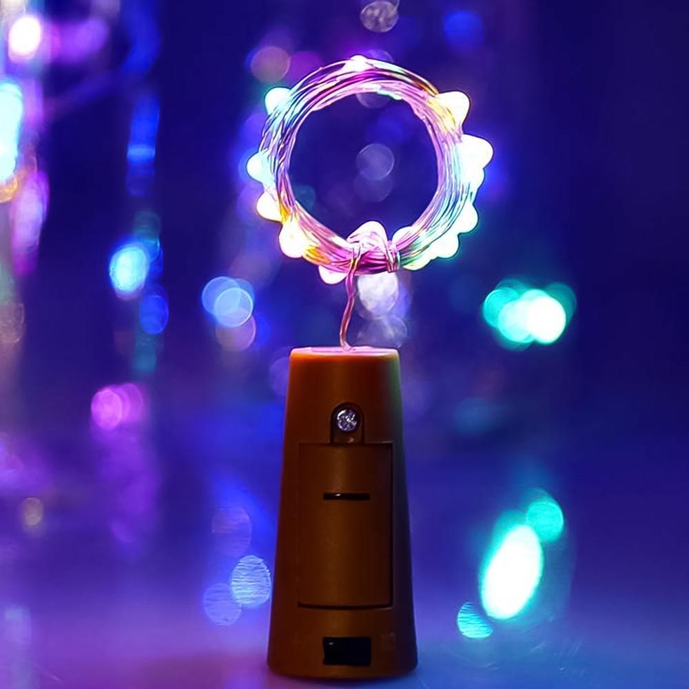 Bottle Cork LED String Light, 2M Cable Multicolor, Battery Operated (1 Pc)