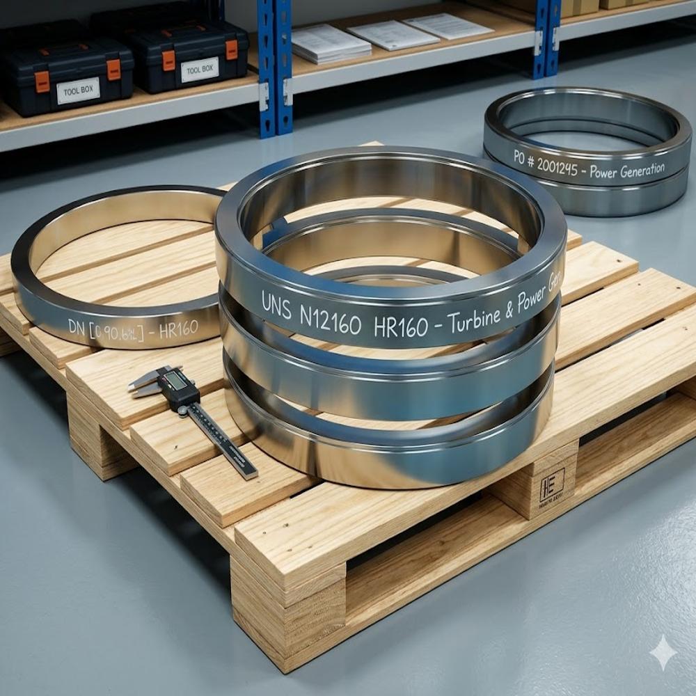 Haynes HR-160 UNS N12160 Ni-Co-Cr-Si Forgings for Waste Incineration, Low-Grade-Fuel Sulfidizing Service Rings, Recuperators Bars