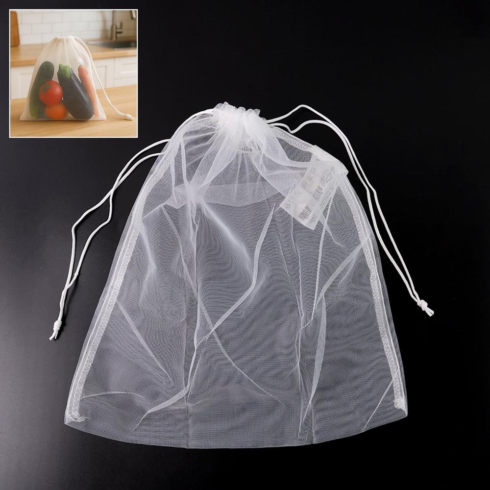 Reusable Transparent Drawstring Mesh Storage Bag (1 Pc) - Application: As Per Product Requirement