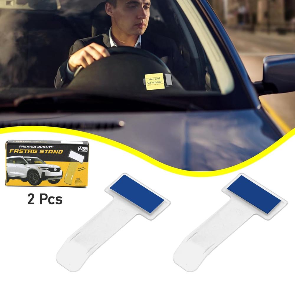 Windscreen Cardholder, Fastag Stand, Transparent Ticket Holder Car (2 Pc Set) - Application: As Per Product Requirement