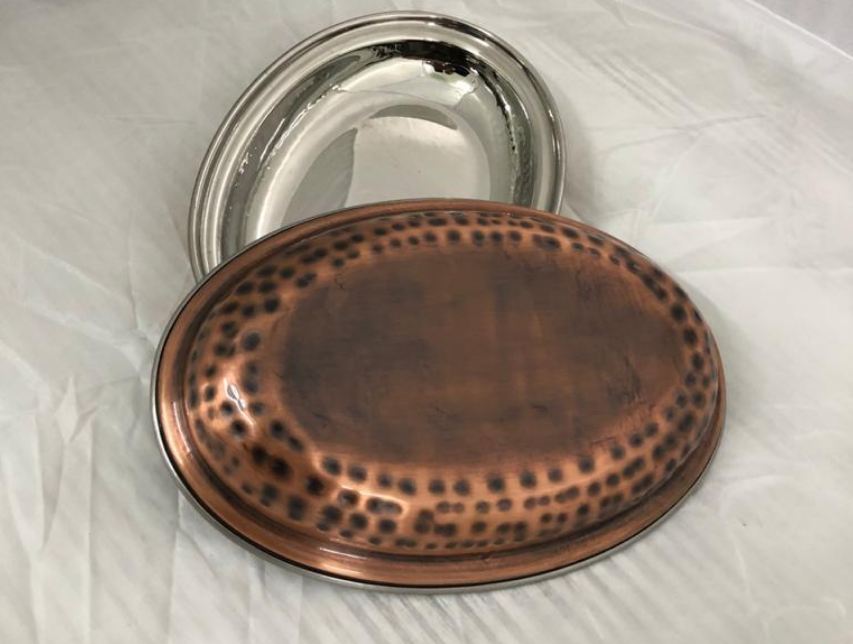 Dish Antique Copper - Dimension (L*w*h): 19 (Diameter) Inch (In)