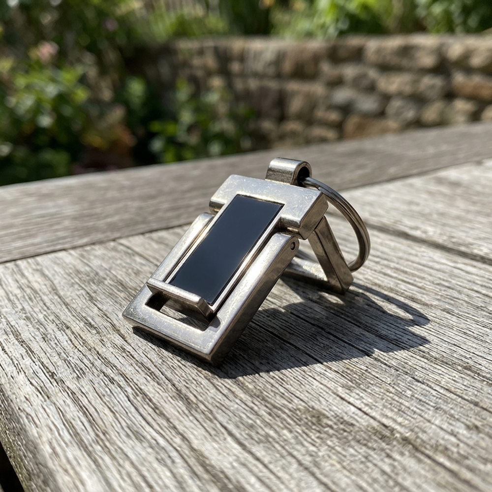 metal mobile stand keychian