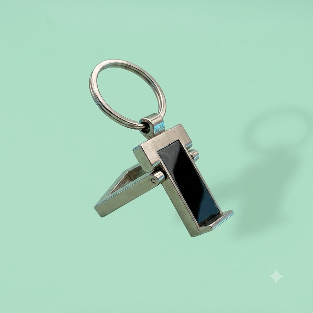 metal mobile stand keychian