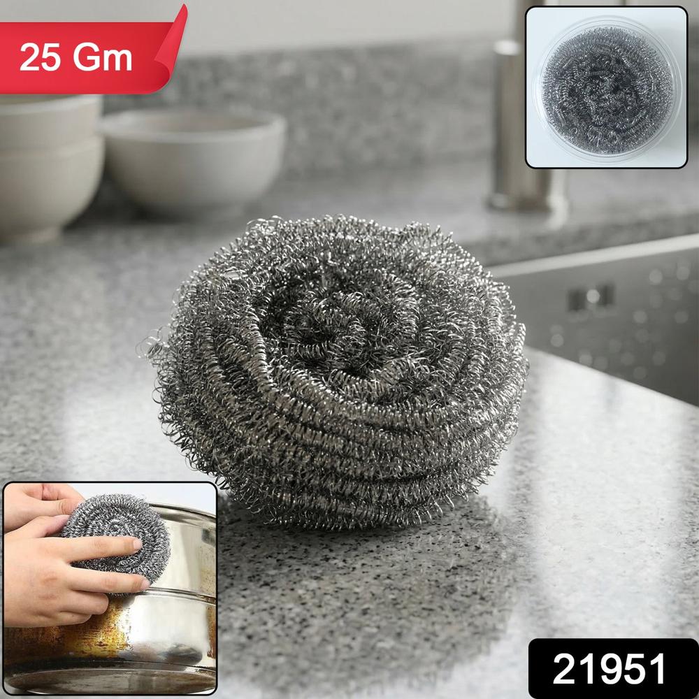 Stainless Steel Scrubber For Kitchen (1 Pc, 25 Gm) - Application: As Per Product Requirement