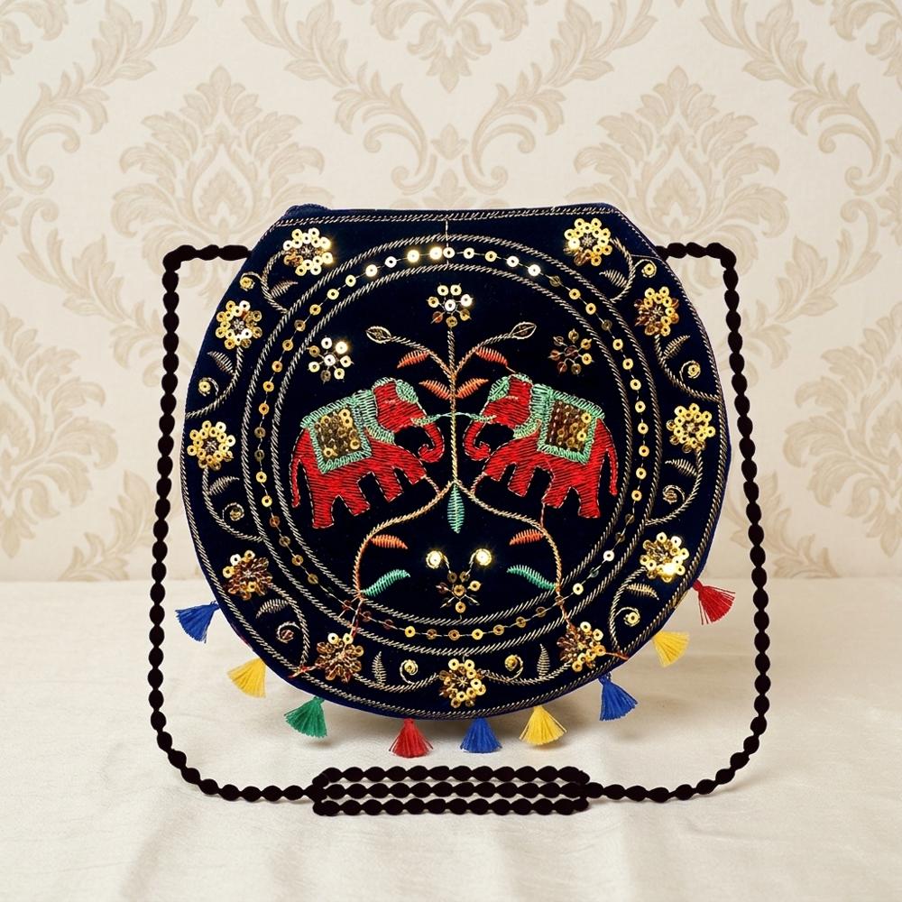 KRISHNA HANDLOOM Ethnic Embroidered Crossbody Sling Bag for Women 29
