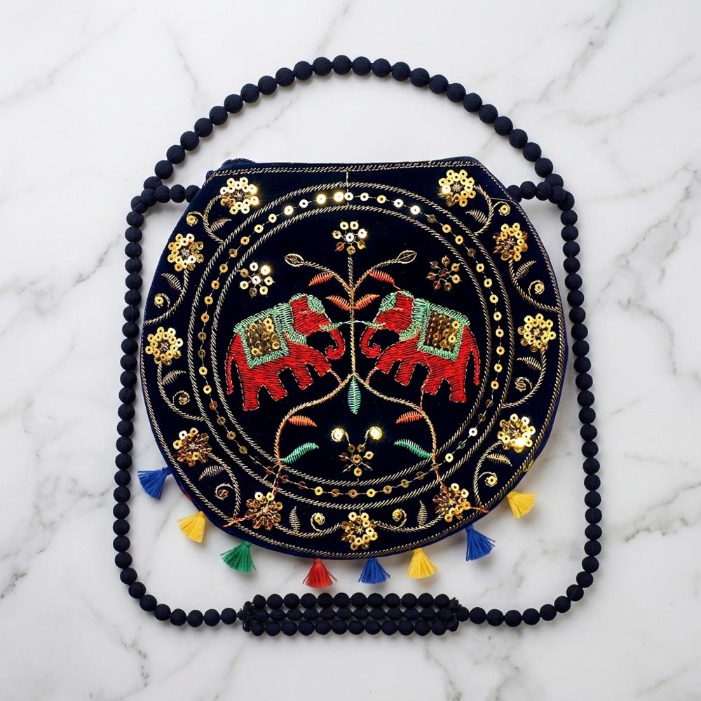 Women Embroidery Tassel Crossbody Sling Bag  42