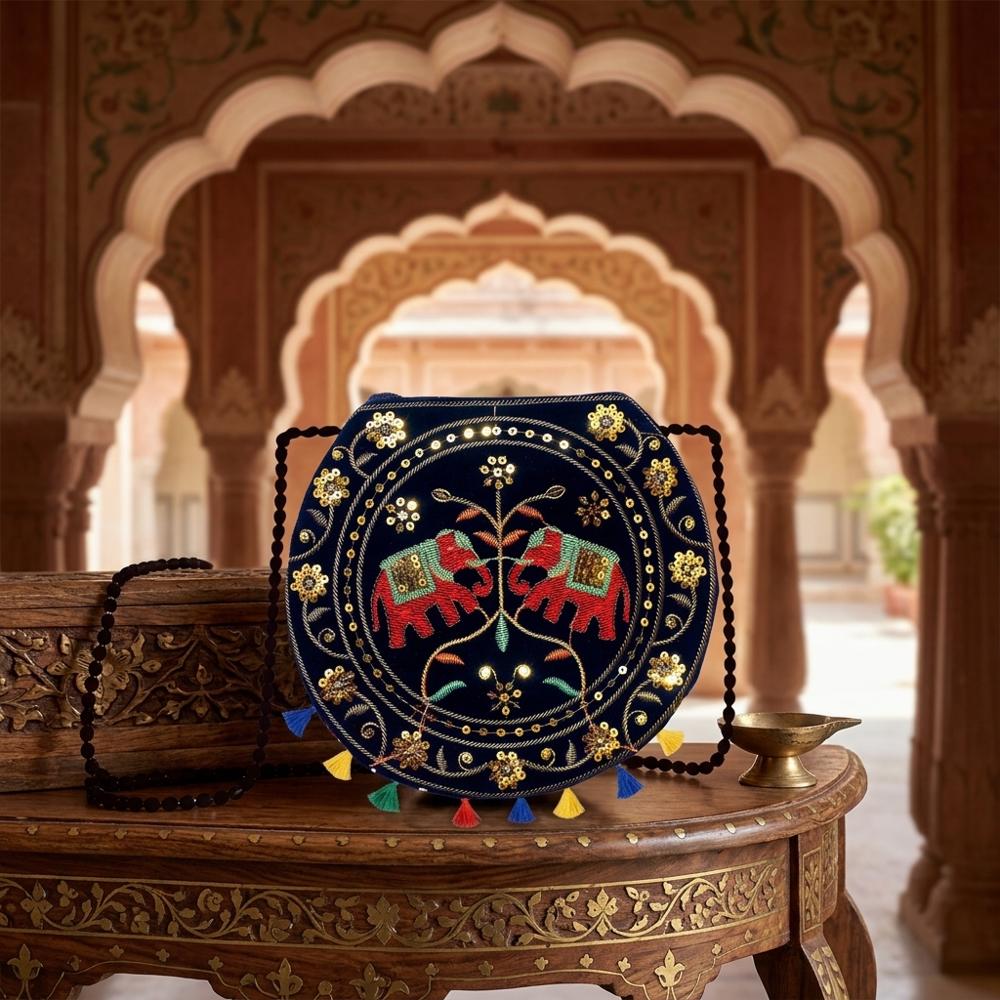 Premium Traditional Embroidery Sling Bag for Women