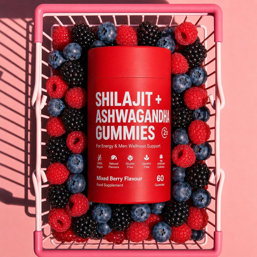 Shilajit + Ashwagandha Gummies for Energy & Men Wellness Support