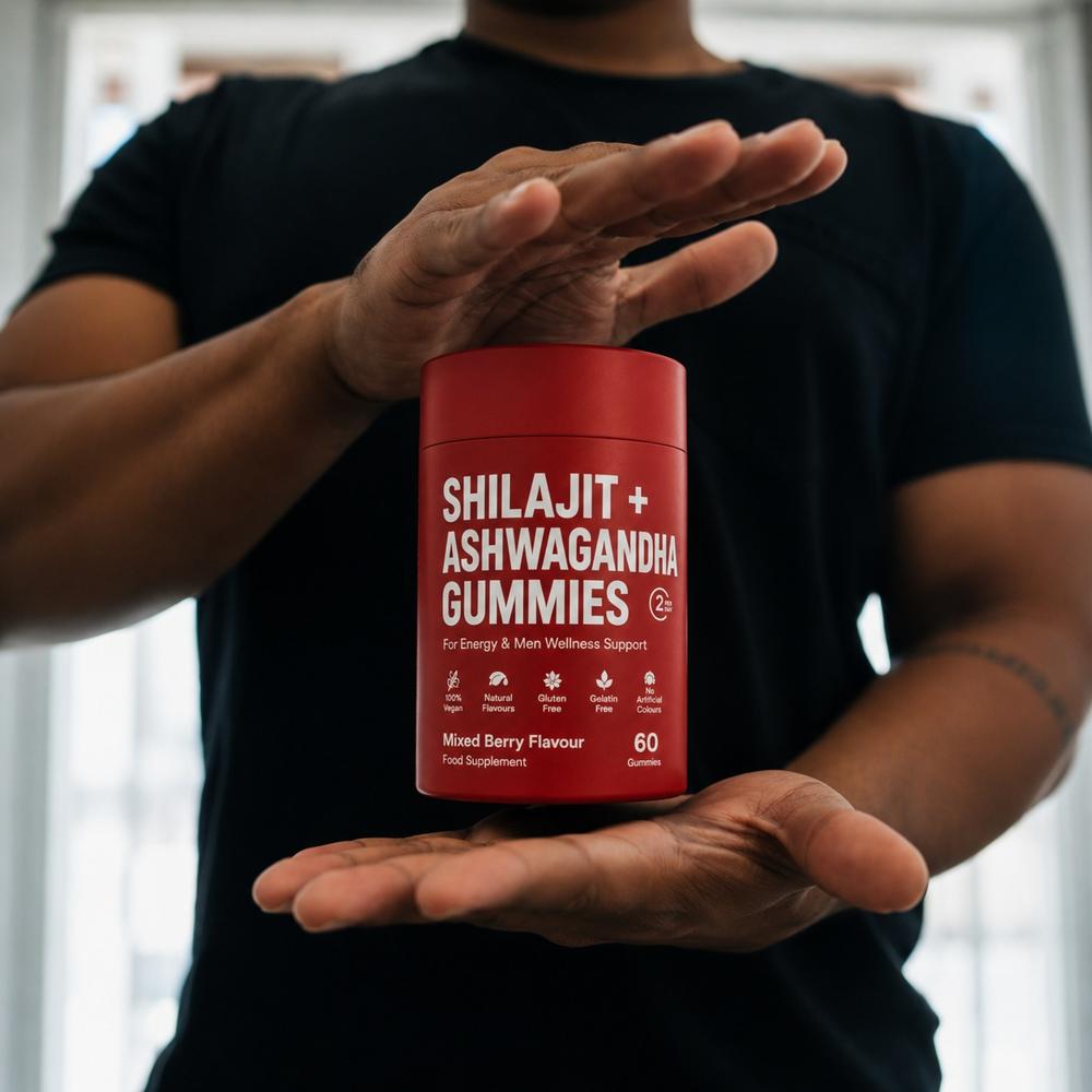 Shilajit + Ashwagandha Gummies for Energy & Men Wellness Support