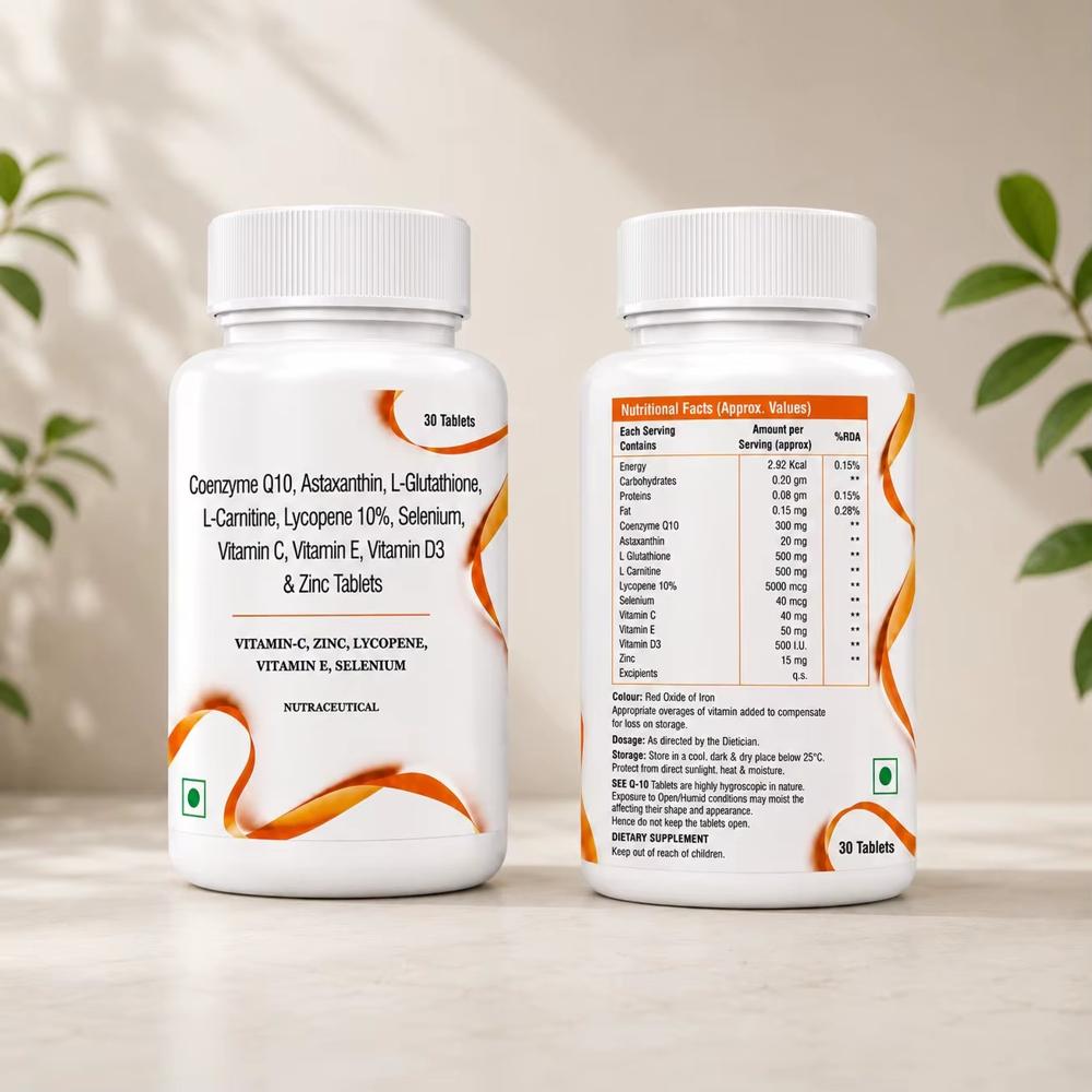 Coenzyme Q10, Astaxanthin & Zinc Tablets