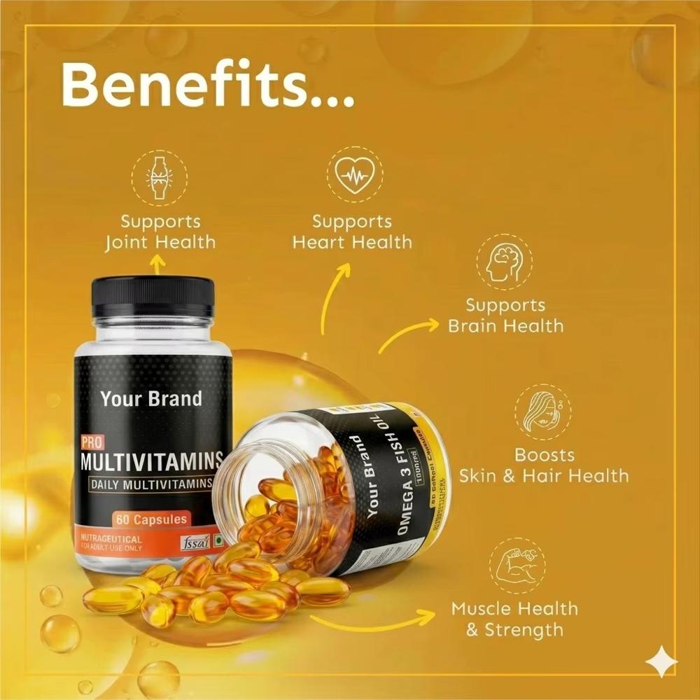 Omega - 3 Fish Oil Softgel Capsule