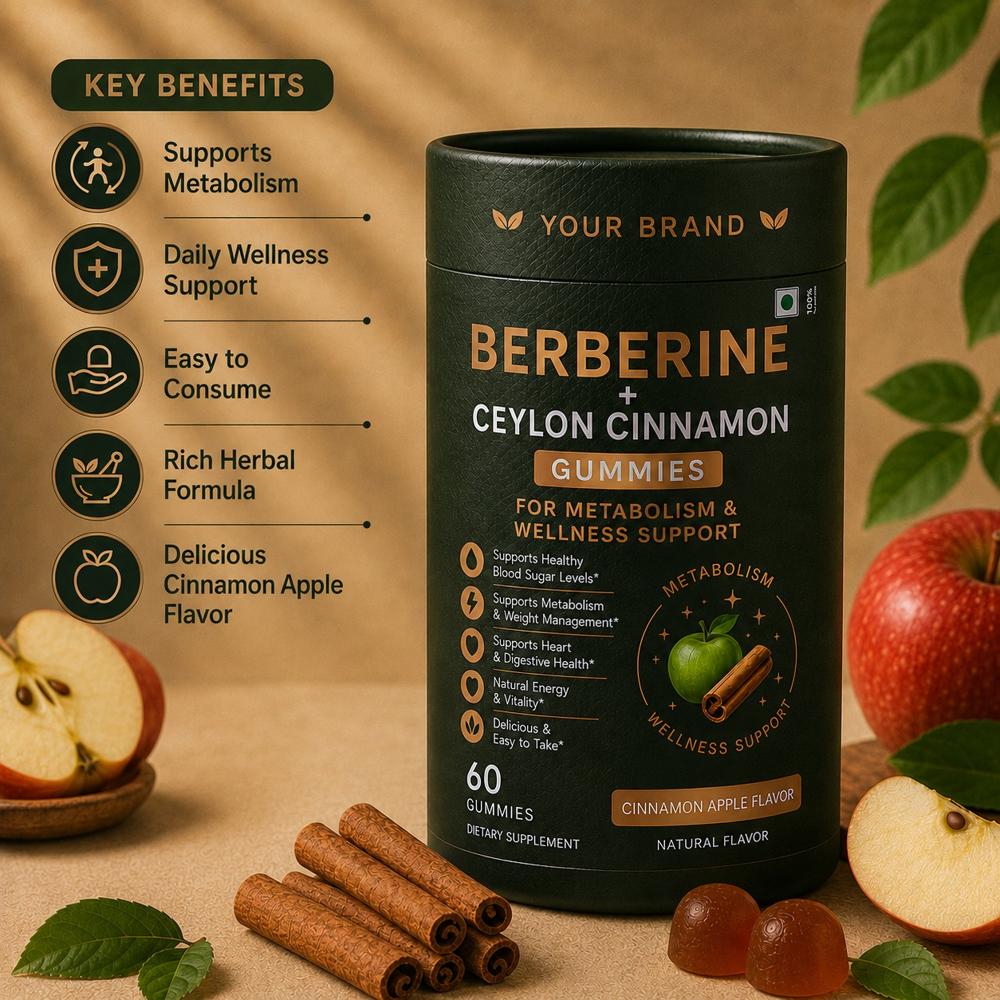 Berberine + Ceylon Cinnamon Gummies for Metabolism & Wellness Support