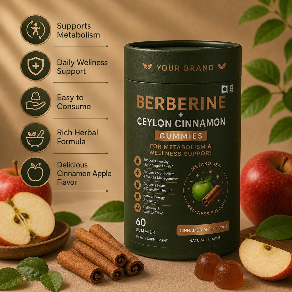 Berberine + Ceylon Cinnamon Gummies for Metabolism & Wellness Support