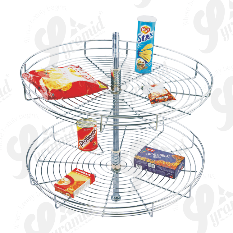 Stainless Steel Carousel Unit 360 Rotating Kitchen Corner Storage Basket Modular Kitchen Carousel