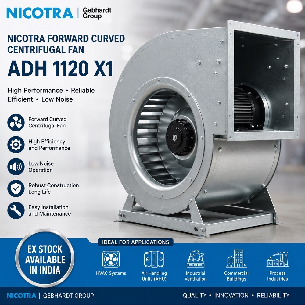 Nicotra Forward Curved Centrifugal Fan ADH 1120 X1 |Nicotra ADH 1120 X1
