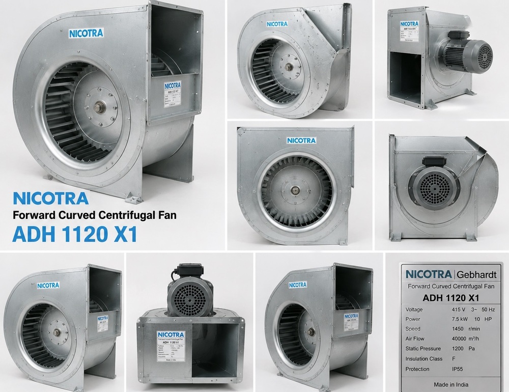 Nicotra Forward Curved Centrifugal Fan ADH 1120 X1 |Nicotra ADH 1120 X1