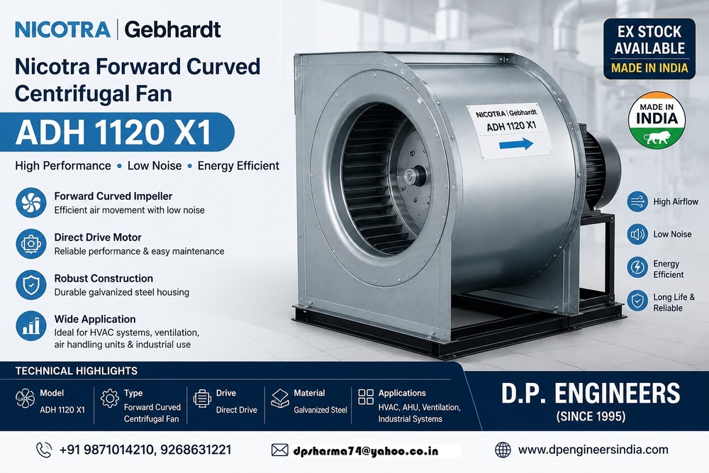 Nicotra Forward Curved Centrifugal Fan ADH 1120 X1 |Nicotra ADH 1120 X1
