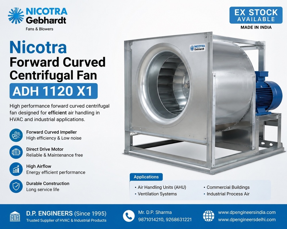 Nicotra Forward Curved Centrifugal Fan ADH 1120 X1 |Nicotra ADH 1120 X1
