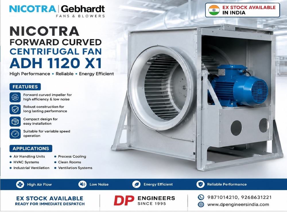 Nicotra Forward Curved Centrifugal Fan ADH 1120 X1 |Nicotra ADH 1120 X1