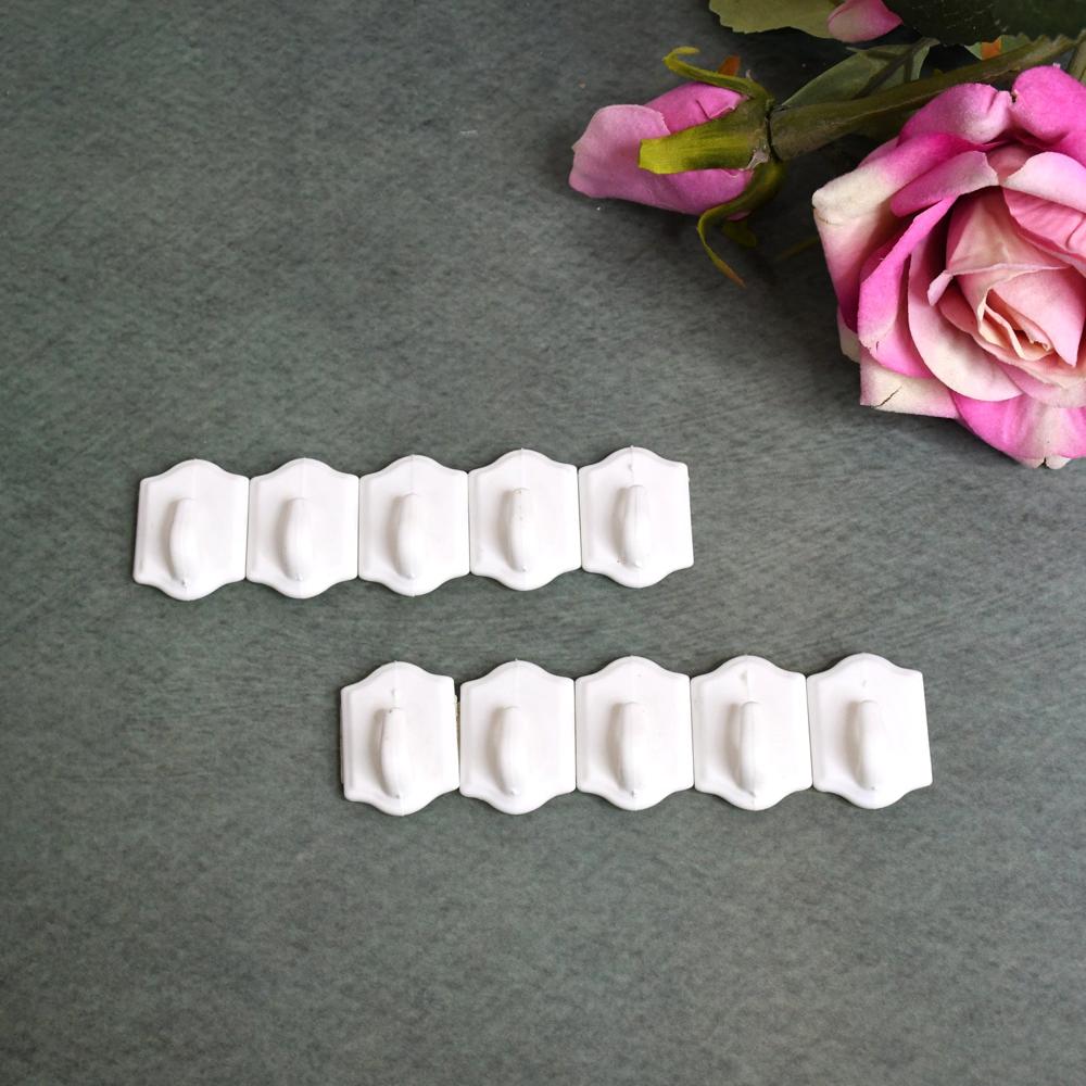 Small Adhesive Hooks For Wall Hanging Adhesive Hooks (10 Pcs Set) - Application: As Per Product Requirement