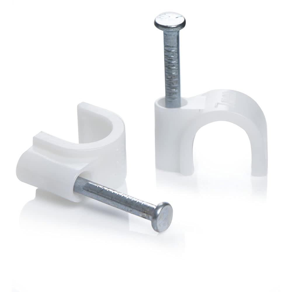 100 Pc 6MM Cable Clips for Securing Wires on Walls