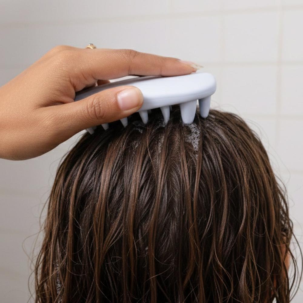 Silicone Scalp Massager Shampoo Brush (1 Pc)