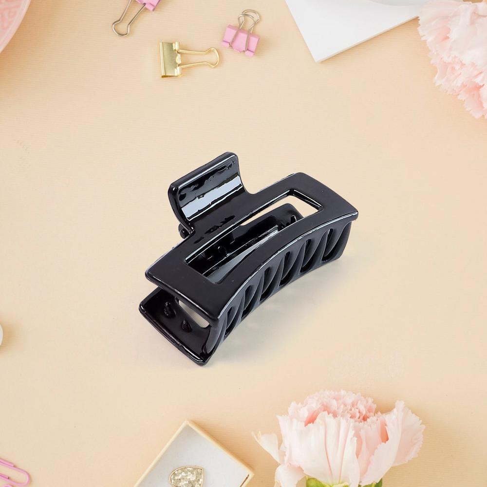 Matte Finish Rectangle Hair Claw Clip Women And Girls Assorted Color Pack 1 Pc - Application: As Per Product Requirement