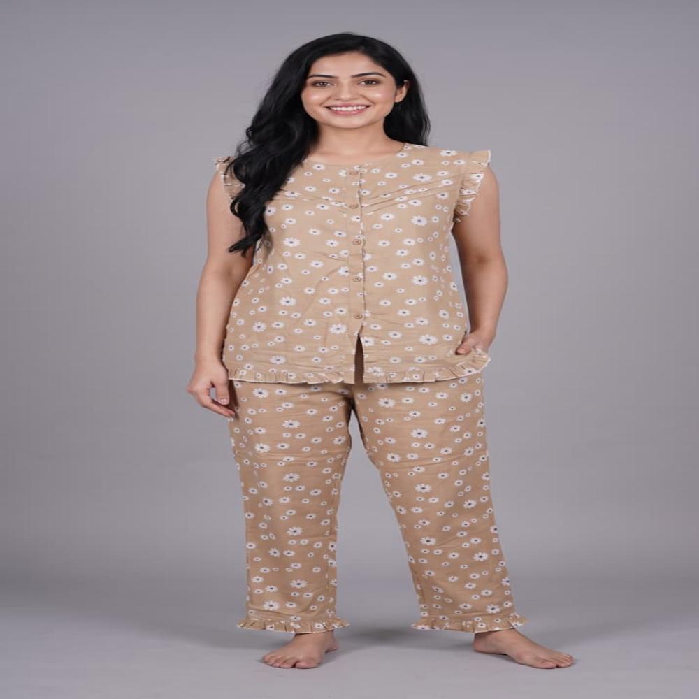 Evolove Women Nightsuit | Soft Comfortable Ladies Nightwear Set | Loungewear