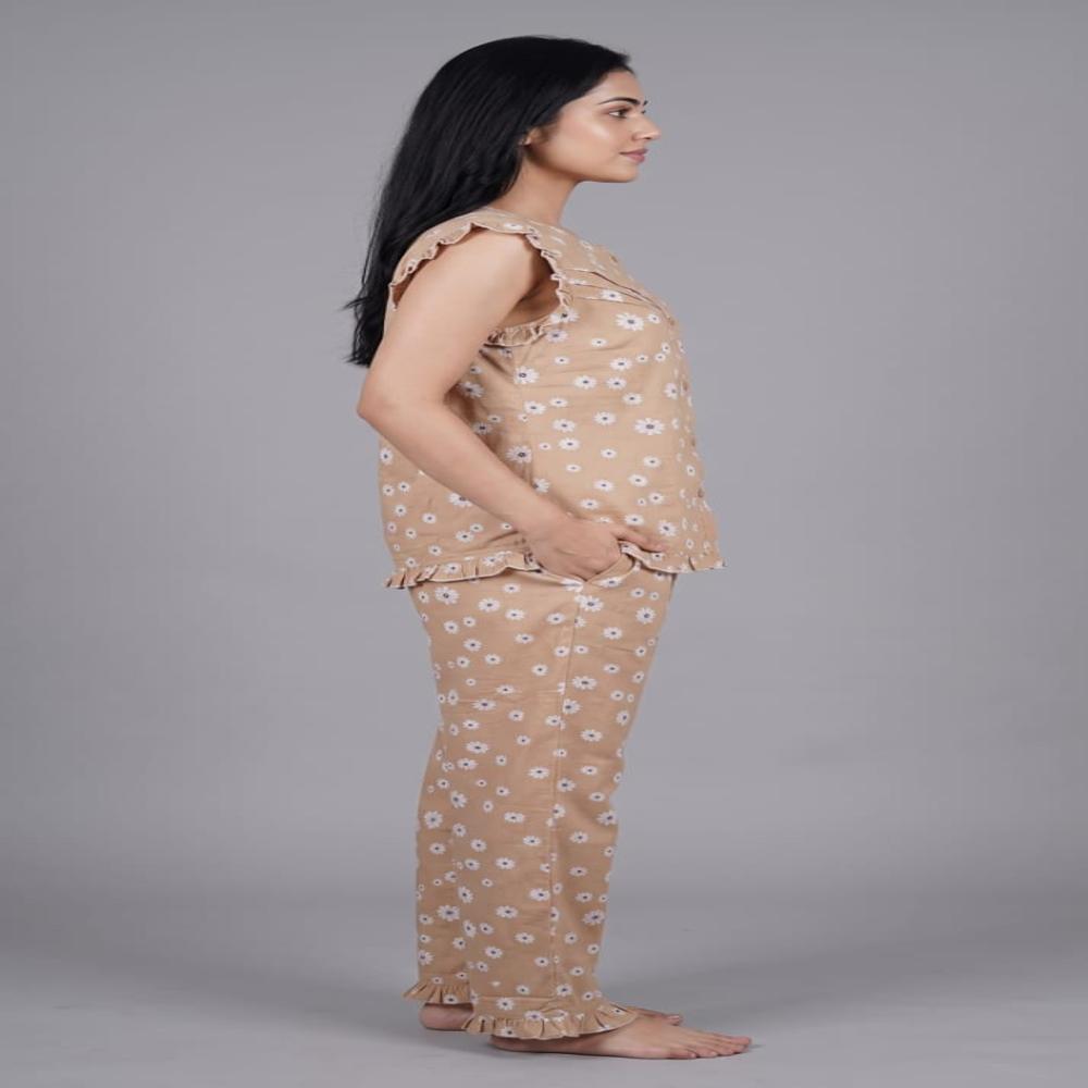 Evolove Women Nightsuit | Soft Comfortable Ladies Nightwear Set | Loungewear
