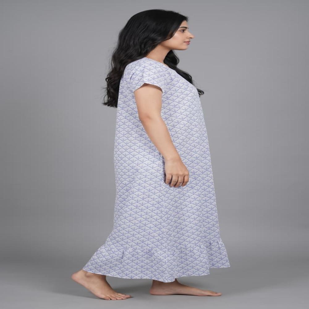 Evolove Ladies Nighty & Nightgown | Comfortable Women Nightwear | Full Length Night Dress