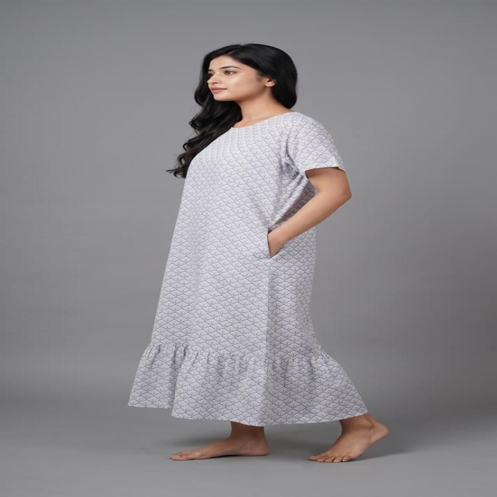 Evolove Ladies Nighty & Nightgown | Comfortable Women Nightwear | Full Length Night Dress