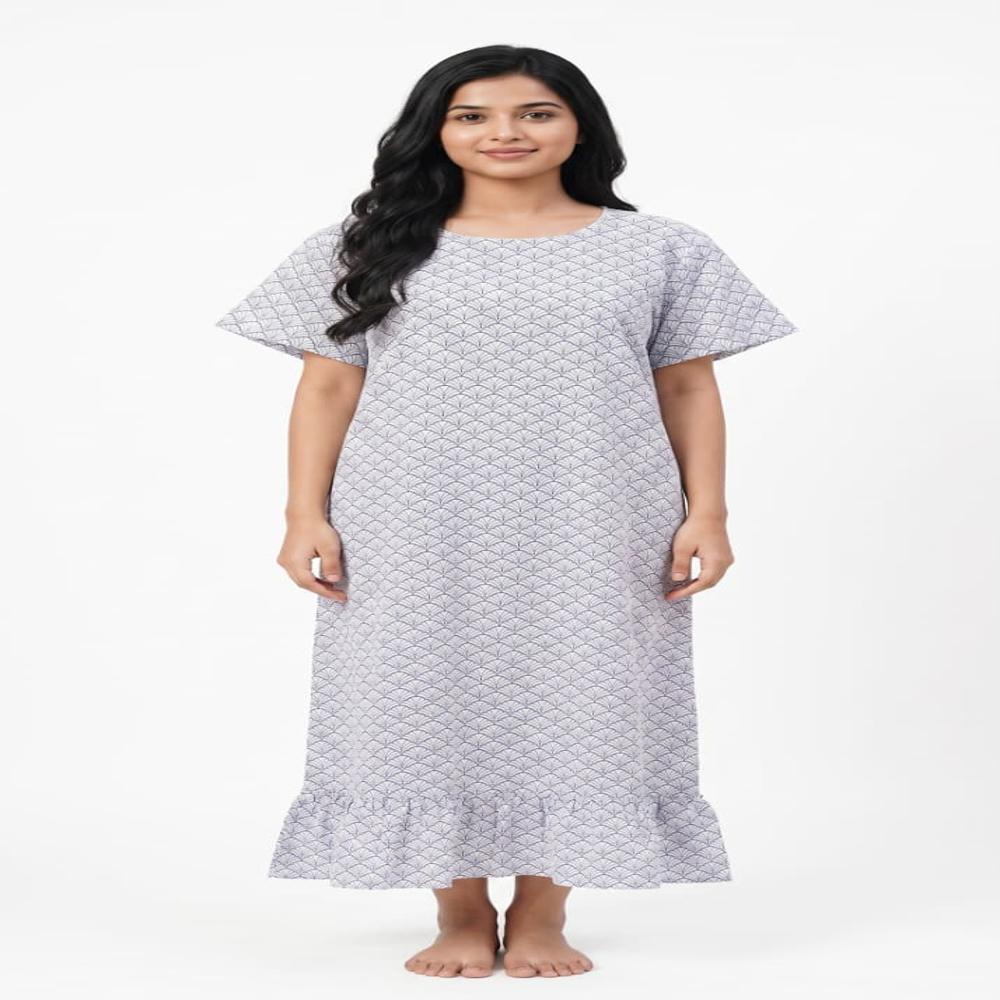Evolove Ladies Nighty & Nightgown | Comfortable Women Nightwear | Full Length Night Dress