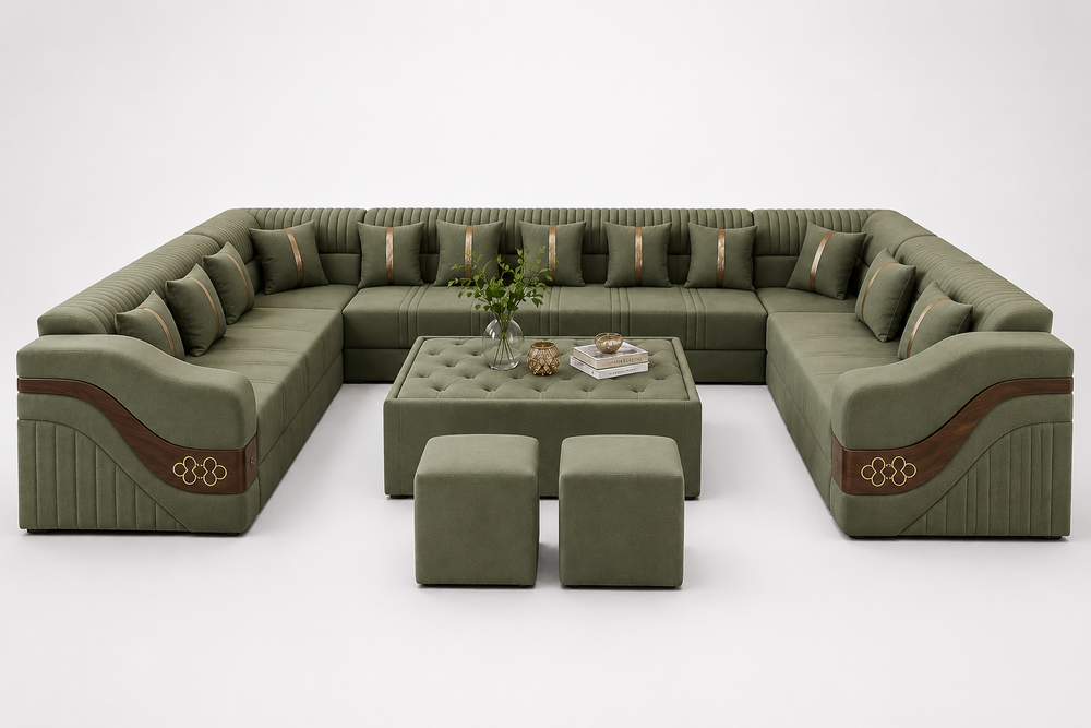 U Shape Sofa - Color: Light Grey