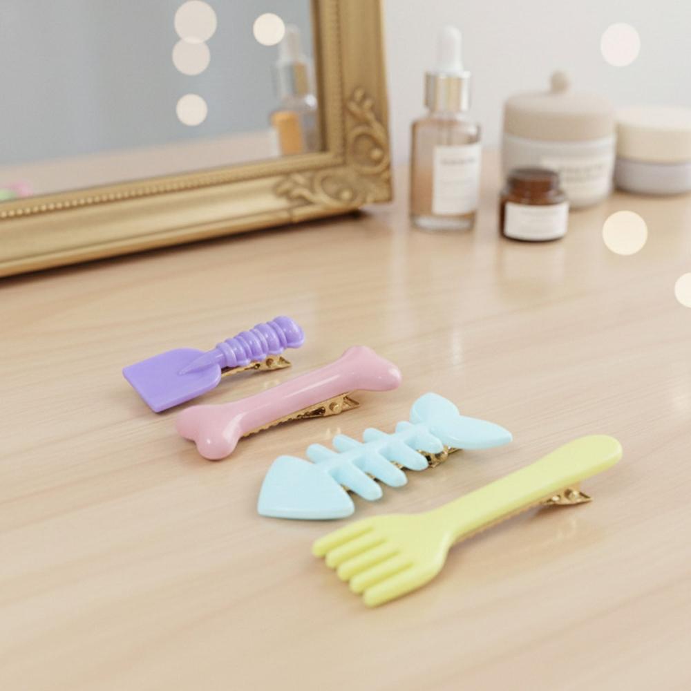 Cute Food Shape Hair Clip Set (4 Pc) - Age Group: As Per Product Requirement