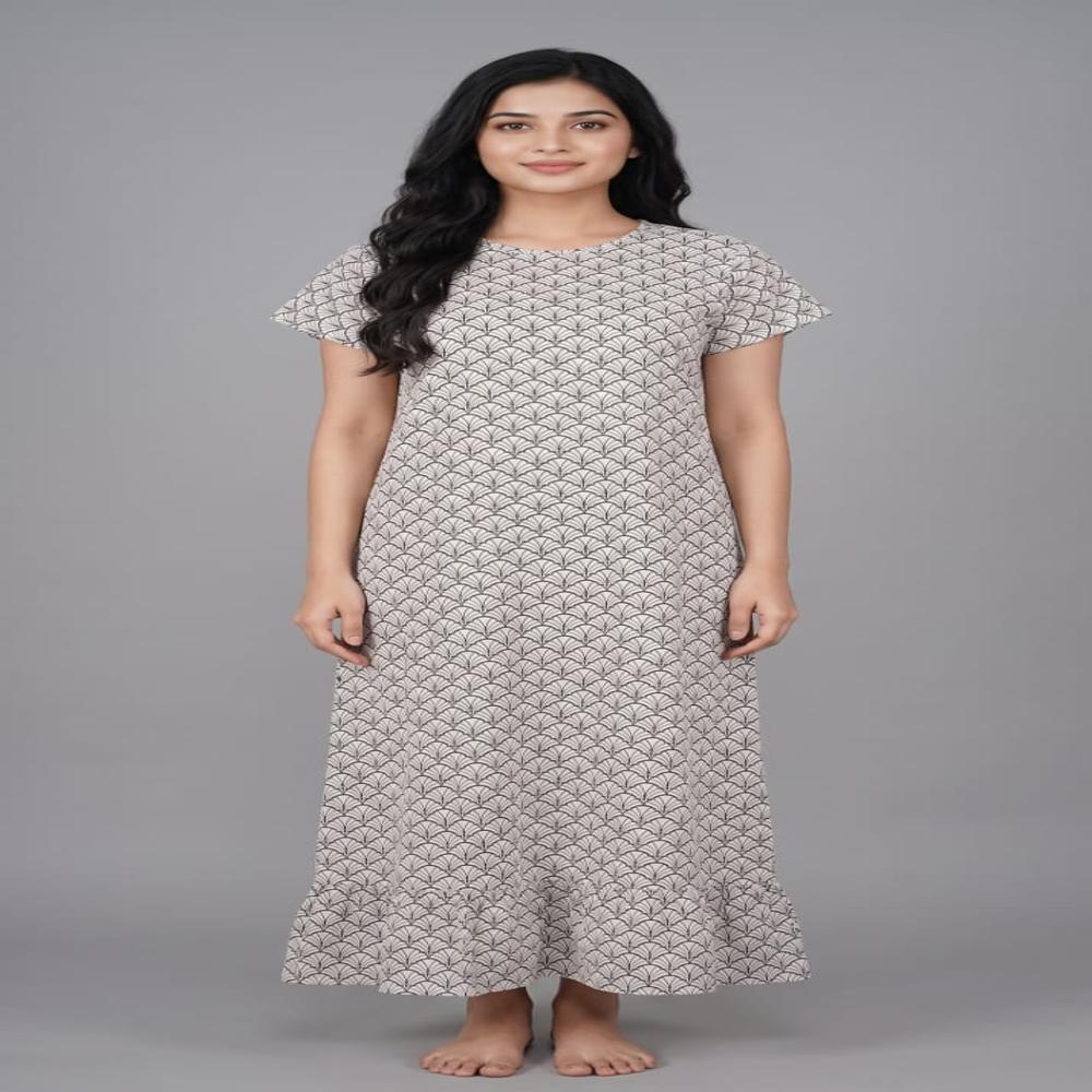 Evolove Ladies Nighty & Nightgown | Comfortable Women Nightwear | Full Length Night Dress