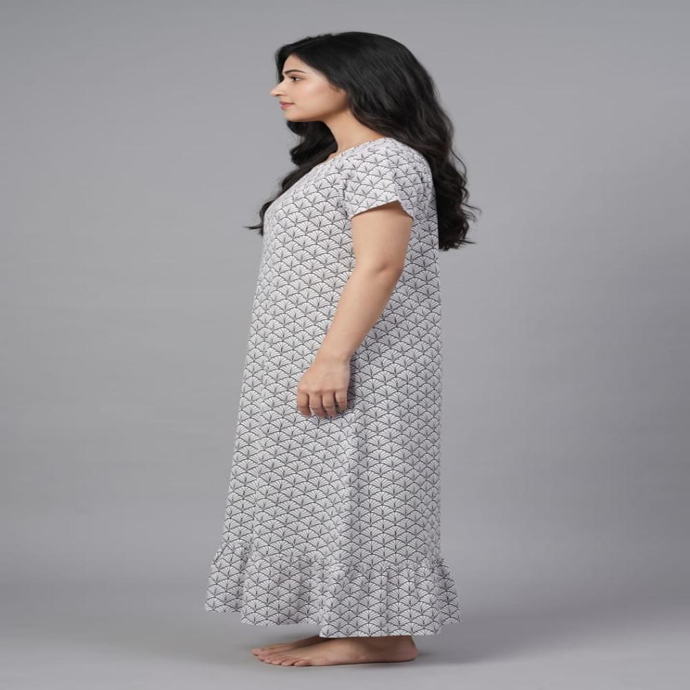 Evolove Ladies Nighty & Nightgown | Comfortable Women Nightwear | Full Length Night Dress