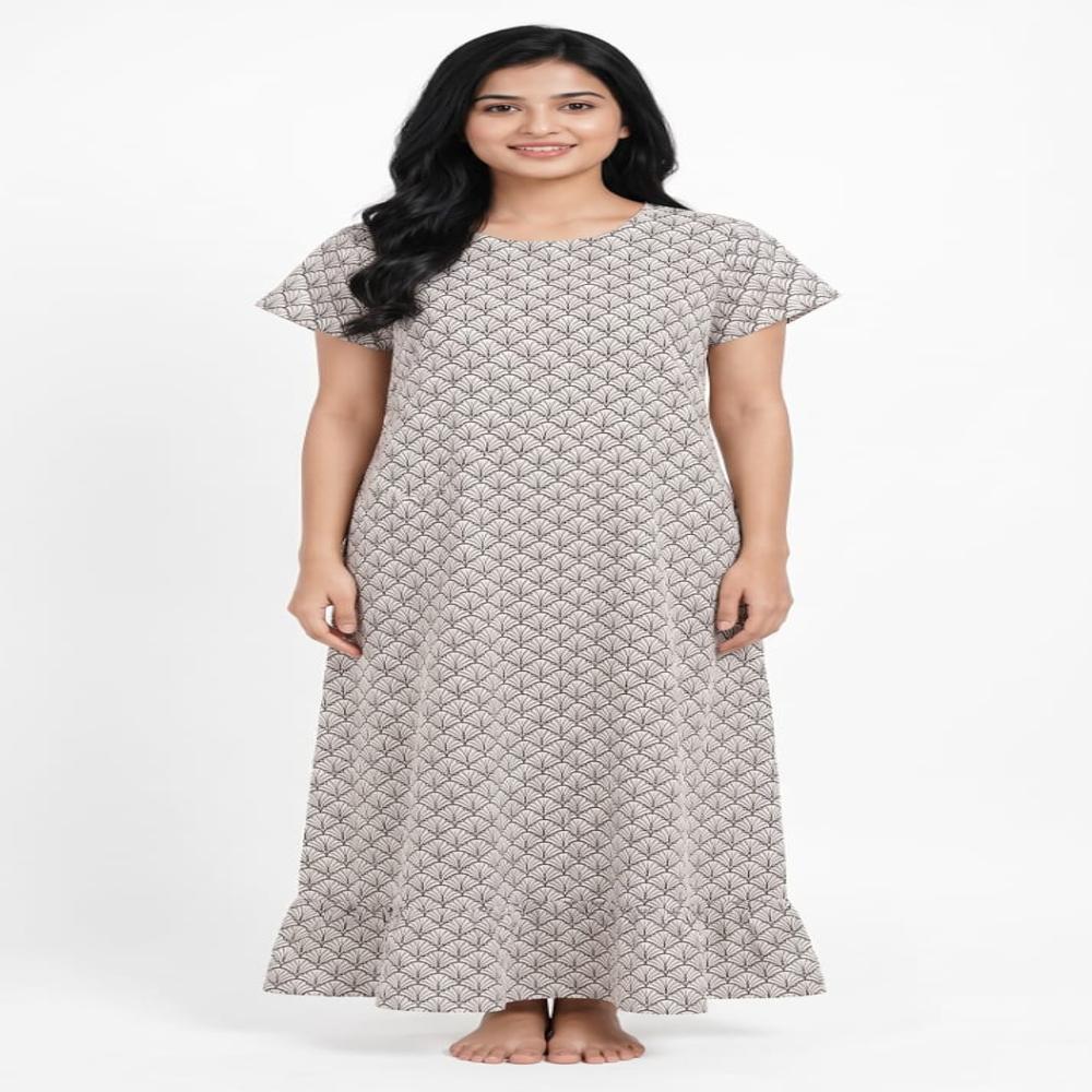 Evolove Ladies Nighty & Nightgown | Comfortable Women Nightwear | Full Length Night Dress