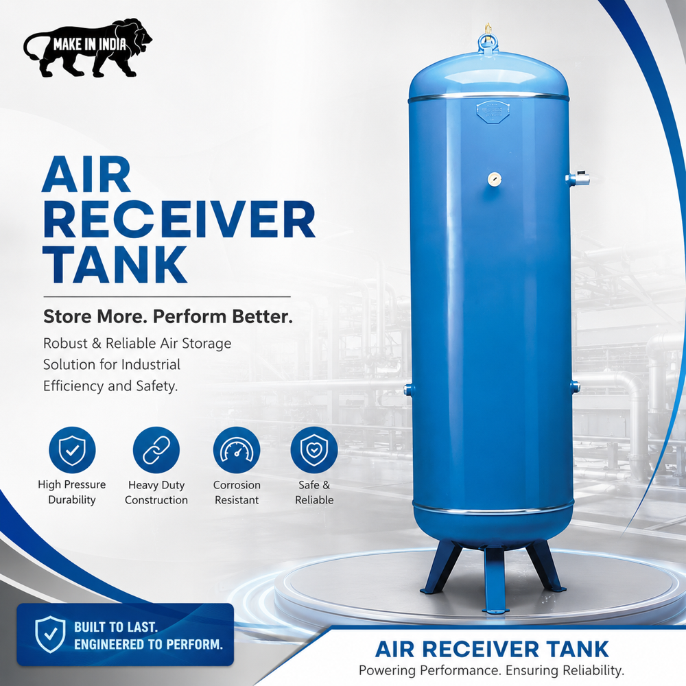 Air Receiver Tank - Capacity: 1000 Ltr