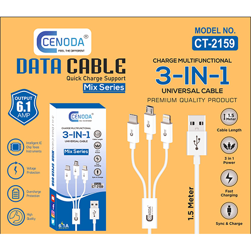 4A 3 in 1 Fast Charging Cable