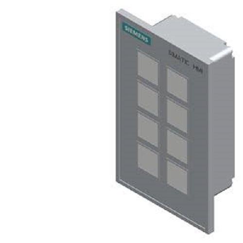 SIMATIC HMI KP8F PN Key Panel | 8 short-stroke switches with multi-colored LEDs, PROFINET with PROFIsafe, 8 DI/DO and 2 fail-safe digital inputs, Front IP65, fail-safe machine control and tactical command interface