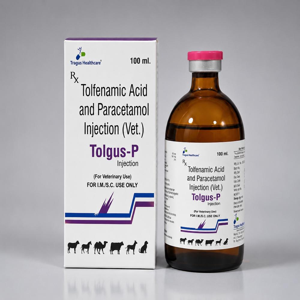 Tolfenamic Acid 40 Mg + Paracetamol 150 Mg / Tolgus-P - 100 Ml - Ingredients: Chemicals