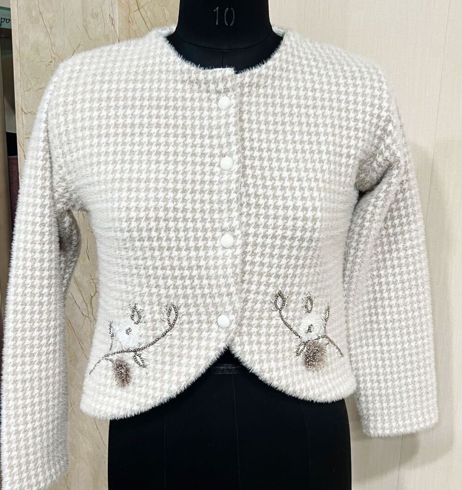 White Yahoo Winter Woolen Blouse