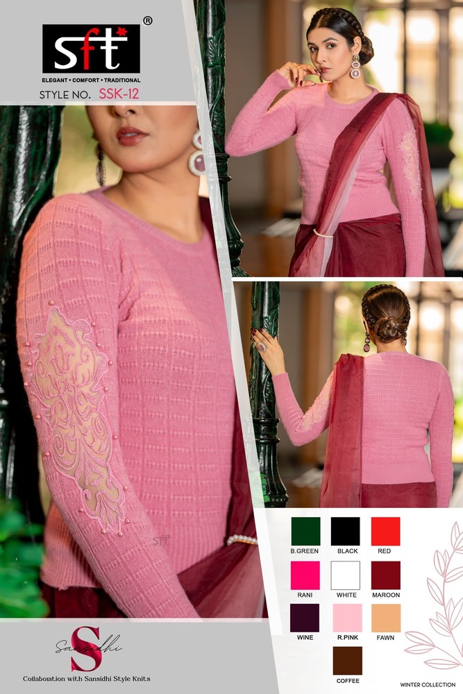 Pink Yahoo Winter Woolen Blouse