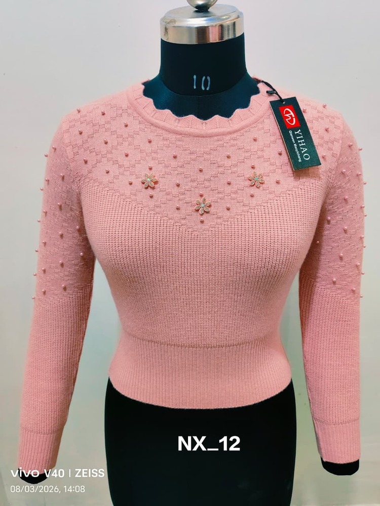 Yahoo Winter Woolen Blouse - Bust Size: Medium (Varies By Size)