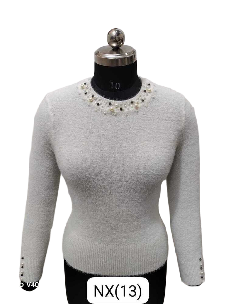 Off White Yahoo Winter Woolen Blouse