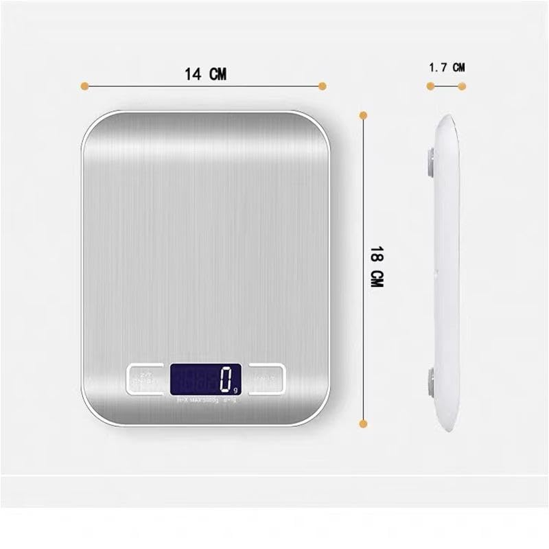 Silver Metal Digital Weighing Scale with Stainless Steel Platform